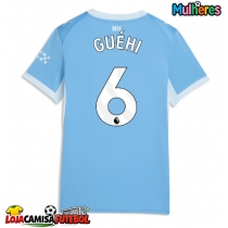 Camisa de Futebol Manchester City Marc Guehi #6 Equipamento Principal Mulheres 2026-27 Manga Curta